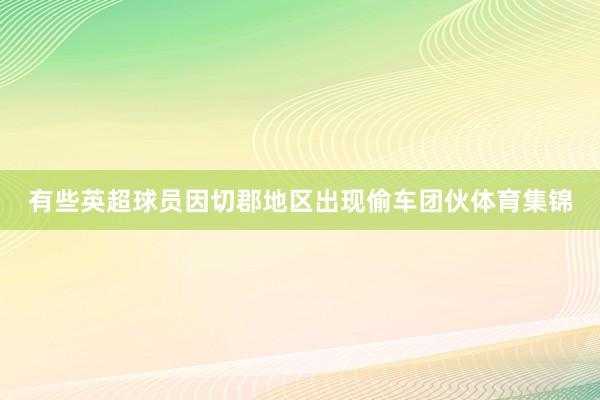 有些英超球员因切郡地区出现偷车团伙体育集锦