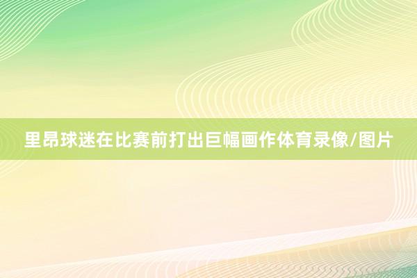 里昂球迷在比赛前打出巨幅画作体育录像/图片