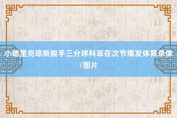 小德里克琼斯脱手三分球科菲在次节爆发体育录像/图片